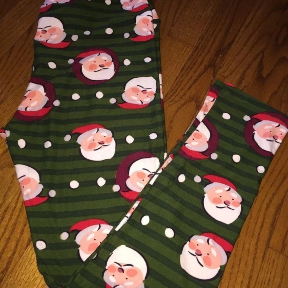 Festive Green Santa leggings